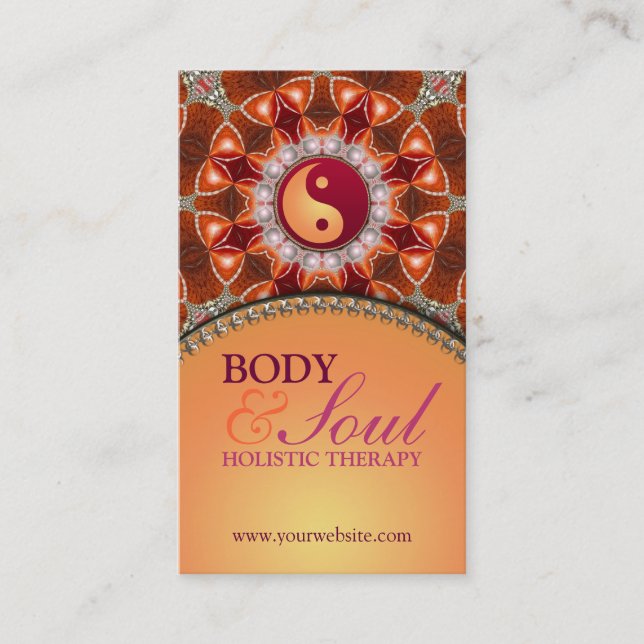 Cartão de visita Holística da Nova Era da Energia  (Frente)