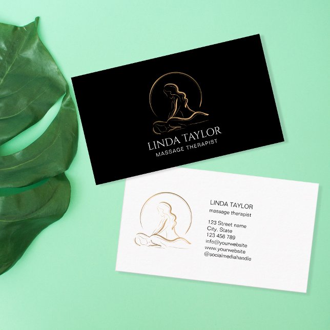 Cartão De Visita Holística Massage Theraper Healer Energy Ca (Criador carregado)