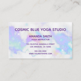 Cartão De Visita Holo Marble Glam Minimalista Código QR Moderno