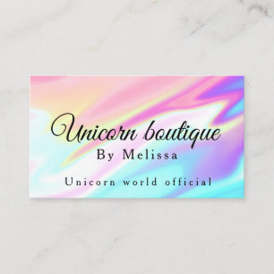 Cartão De Visita Holografia Unicorn