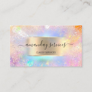 Cartão De Visita Holografias: Confetti Boutique Dourado Compra rosa