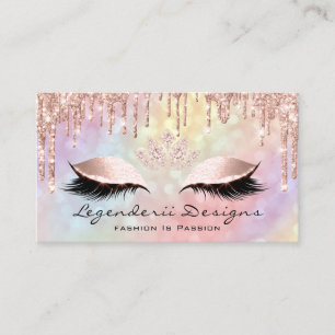 Cartão De Visita Holográfico Colírio Eilash Lashes Brilhante Lotu