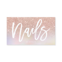 holográfico gráfico de glitas rosa de ouro do Unha