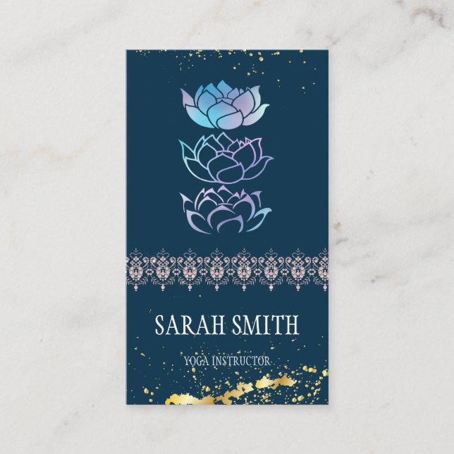 Cartão De Visita holográfico verde profissional moderno (Frente)