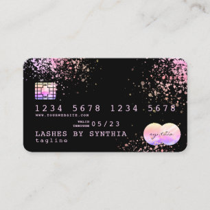 Cartão De Visita Holograph Foil Splash Credit Card moderno