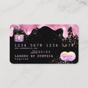 Cartão De Visita Holograph Foil Splash Credit Card moderno