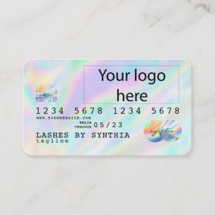 Cartão De Visita Holograph Unicorn Dripp Credit Card adicione seu l