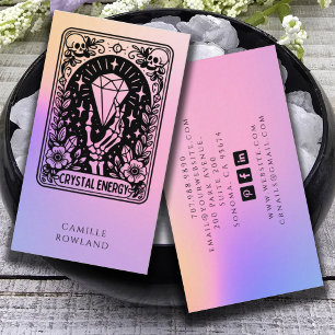 Cartão De Visita Holographic Crystal Healer