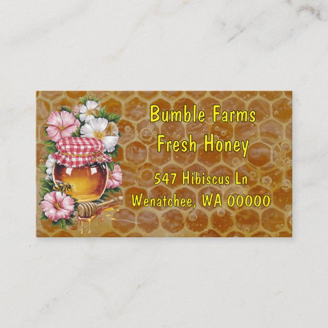 Cartão De Visita Home Apiary Thank You Card for packages (Frente)