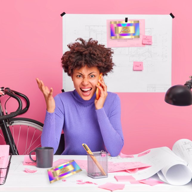 Cartão De Visita Home Estate Agency QR Code - Hológrafo (Home Estate Agency QR Code Logo Holograph Business Card)