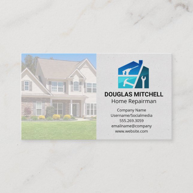 Cartão De Visita Home Renovation Tools | General Contractor (Frente)
