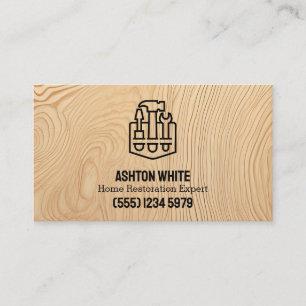 Cartão De Visita Home Restoration Faux Plywood