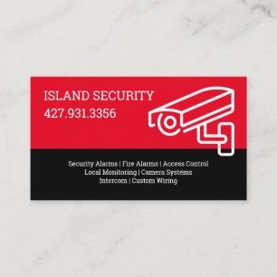 Cartão De Visita Home Security Company Business Card