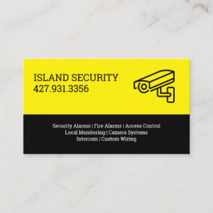 Cartão De Visita Home Security Company Business Card