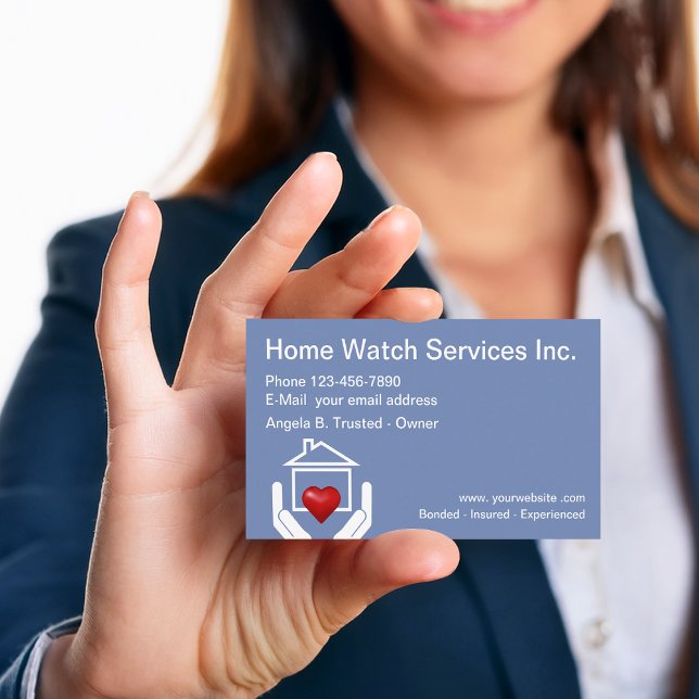 Cartão De Visita Home Watch Services (Criador carregado)