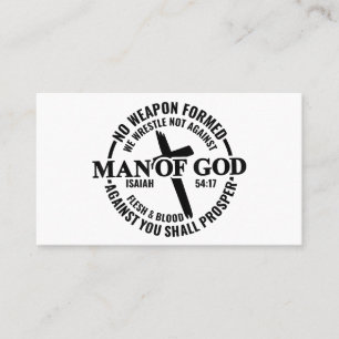 Cartão De Visita Homem de Deus, Nenhuma Arma Formada Contra Mim Irá