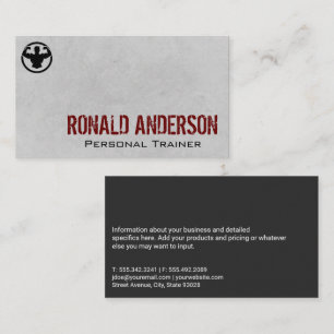 Cartão De Visita Homem Flexendo Ambas As Armas   Malhação