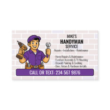 Homem Mágico Roxo Cartoon Ferramenta QR Reparo Dom