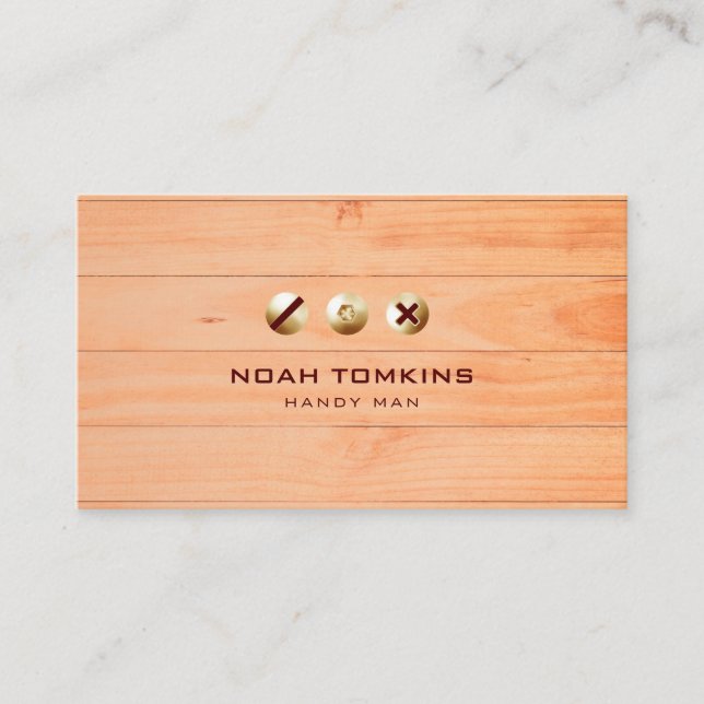 Cartão De Visita Homem manual do Modern Professional Builder (Frente)