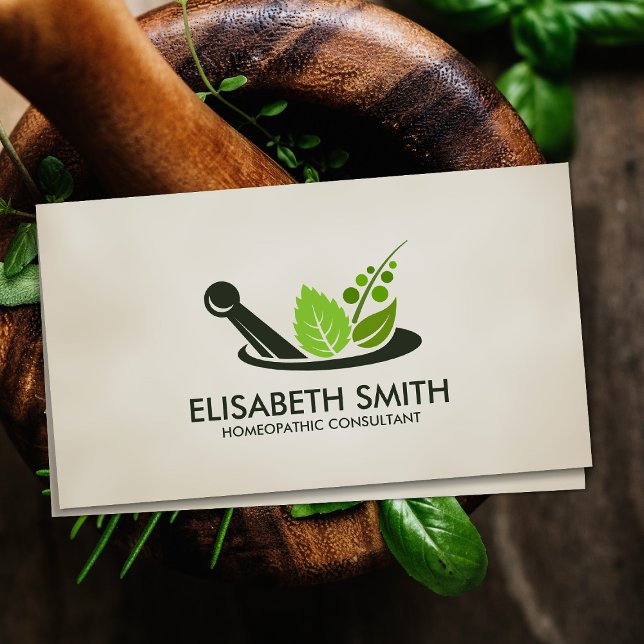 Cartão De Visita Homeopatia - Medicina à Base de Plantas (Criador carregado)