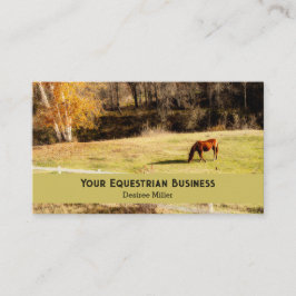 Cartão De Visita Horse Country Rustic Autumn