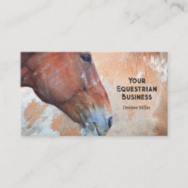 Cartão De Visita Horse Country Rustic Brown Western