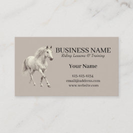 Cartão De Visita Horse Trainer Riding Lessons  Business Card