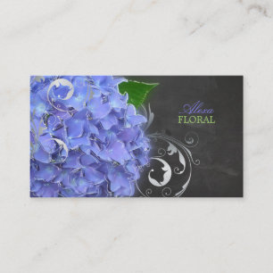 Cartão De Visita Hortênsias azuis da PixDezines, floristas/quadro-n