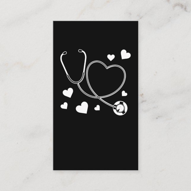 Cartão De Visita Hospital de Amor Enfermeiro Stethoscope (Frente)