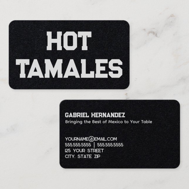 Cartão De Visita Hot Tamales Premium (Frente/Verso)