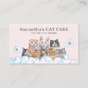 Cartão De Visita Hotel de Spa para Gatos - Atendimento ao Hóspede