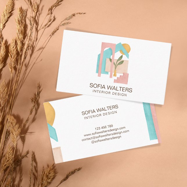 Cartão De Visita hotel imobiliário para encenação de interiores (Criador carregado)