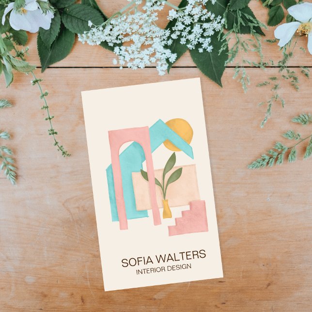 Cartão De Visita hotel imobiliário para encenação de interiores (Criador carregado)