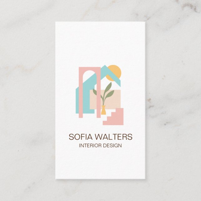 Cartão De Visita hotel imobiliário para encenação de interiores (Frente)