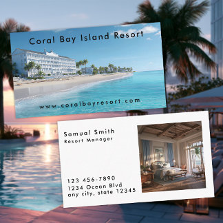 Cartão De Visita Hotel / Resort de Frente para o Oceano