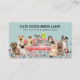 Cartão De Visita Hotel Sofá Cachorro Gato Passarinho Pet Sitting Ve