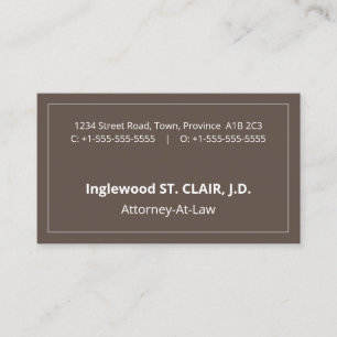 Cartão de visita humilde, minimalista, profission