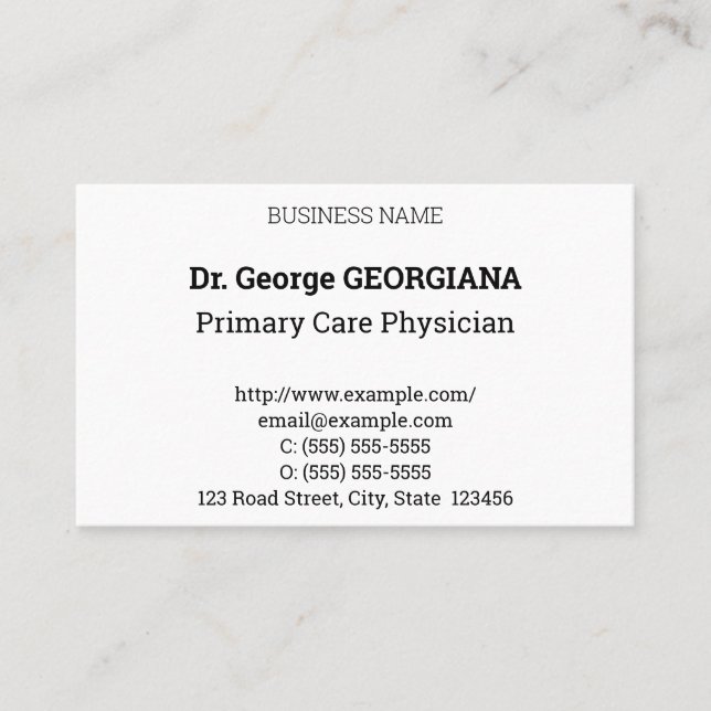 Cartão de visita humilde, neutro e de dapper (Frente)