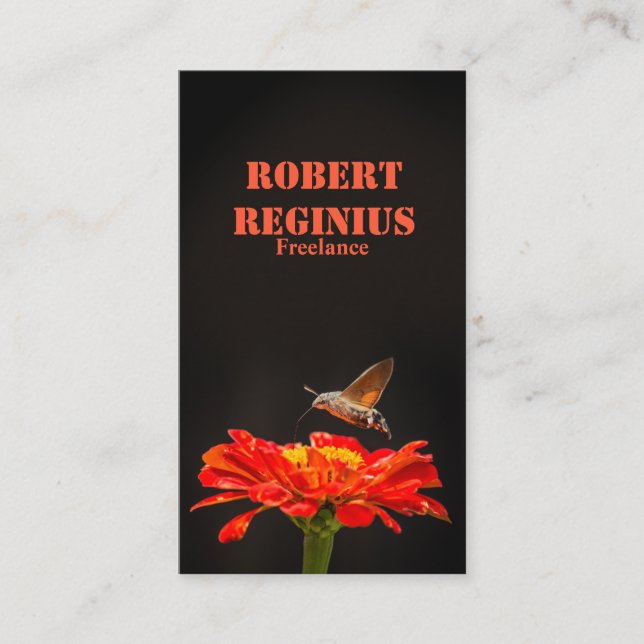 Cartão De Visita Hummingbird Hawk-moth (Frente)