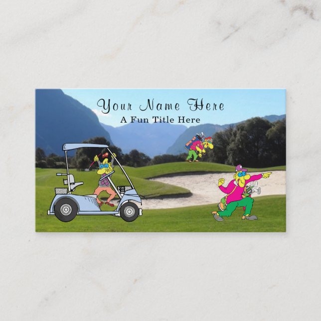 Cartão De Visita Humorous Golf Player Business Card (Frente)