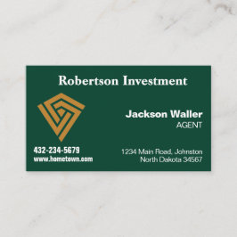 Cartão De Visita Hunter Green Calling Card for Any Business