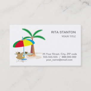 Cartão De Visita Hurray, férias!