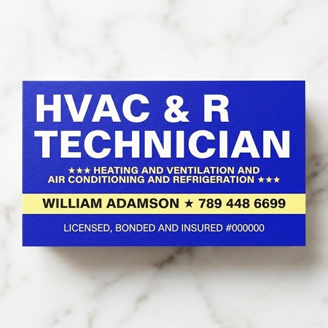 Cartão De Visita HVAC And Refrigeration Services | Technician (CLIMATE CONTROL & THERMAL SYSTEMS EXPERT)