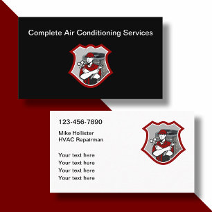 Cartão de visita HVAC de Ar Condicionado