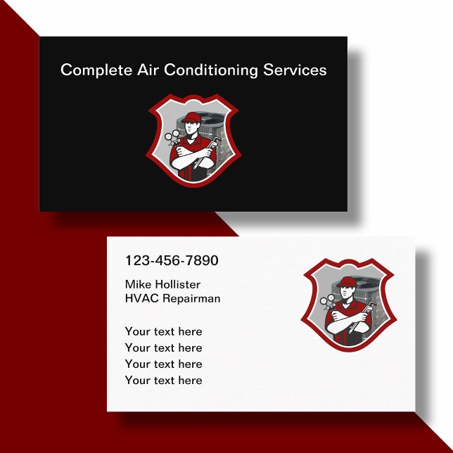 Cartão de visita HVAC de Ar Condicionado (Criador carregado)