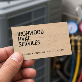 Cartão De Visita HVAC Estêncil em Negrito
