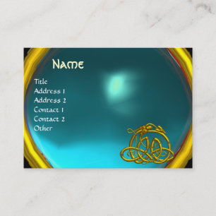 Cartão De Visita HYPER DRAGON, AQUAMARINA, azul brilhante