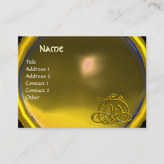 Cartão De Visita HYPER DRAGON TOPAZ, amarelo brilhante (Frente)