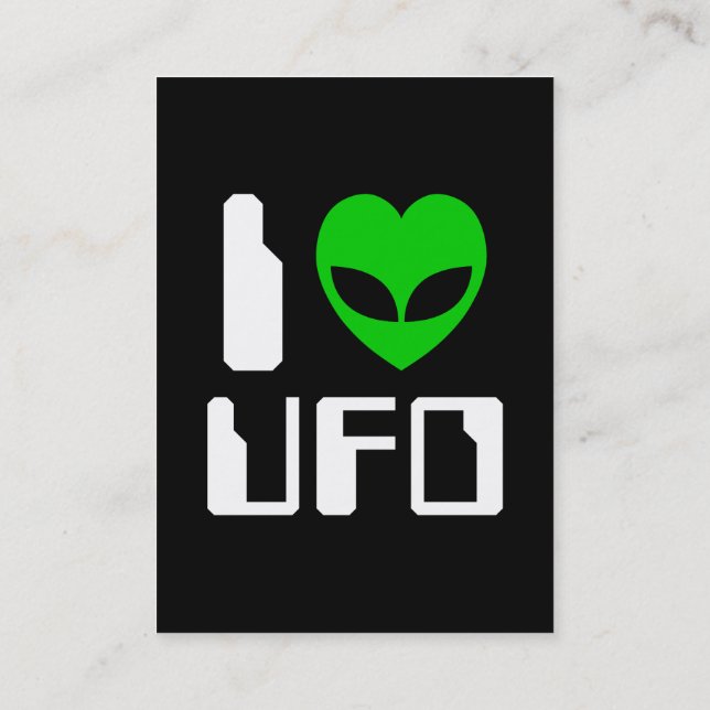 Cartão De Visita I Alienígena Heart UFO (Verso)