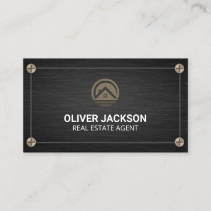 Cartão De Visita Ícone Casa Imobiliária   Metálicos e parafusos pre